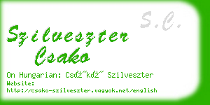 szilveszter csako business card